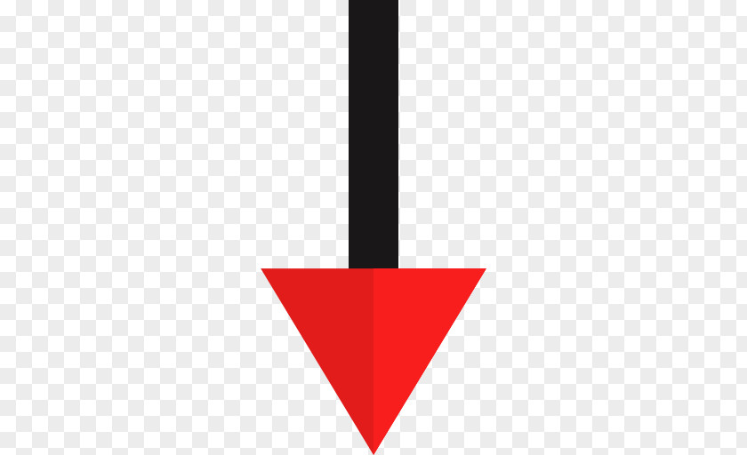 Down Arrow Triangle Line PNG
