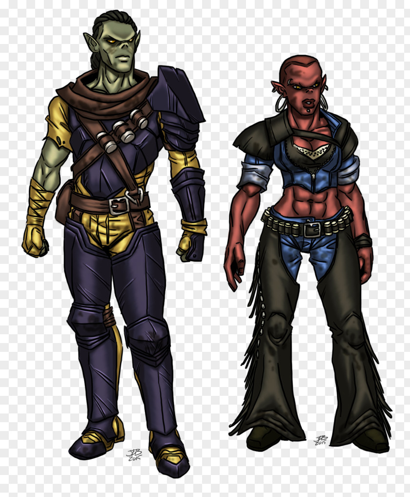 Half Orc Ranger Mercenary Costume Design Superhero Cuirass PNG