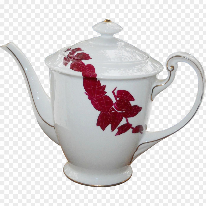 Handpainted Teapot Mug M Tennessee Porcelain Kettle PNG