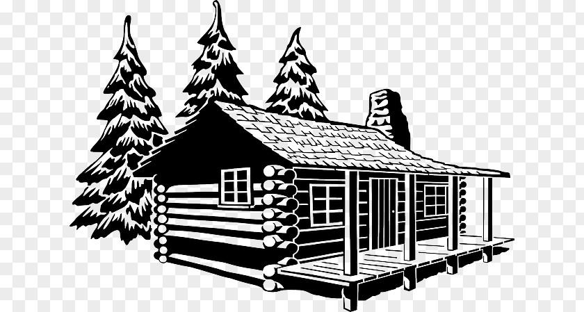 Modern House Sckech Log Cabin Cottage Clip Art PNG