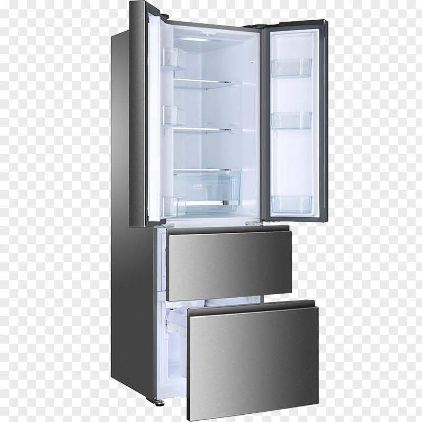 Open Multi-door Refrigerator Door Air Cooling PNG