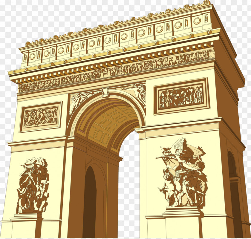 Paris Arc De Triomphe Landmarks Arch Of Titus Landmark Triumphal PNG