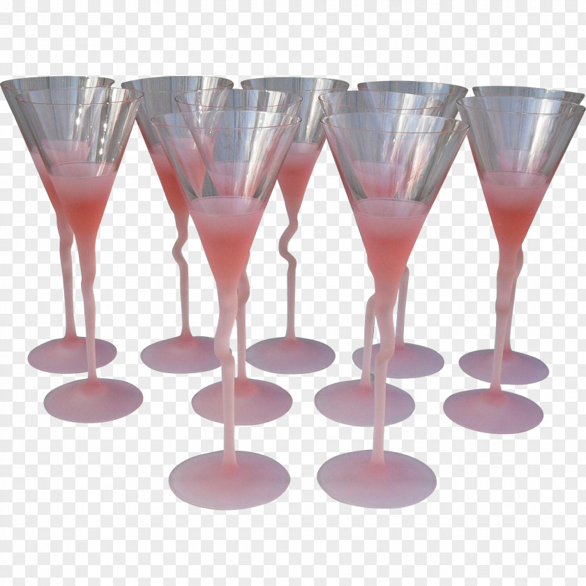 Cocktail Pink Lady Wine Glass Martini Garnish Cosmopolitan PNG