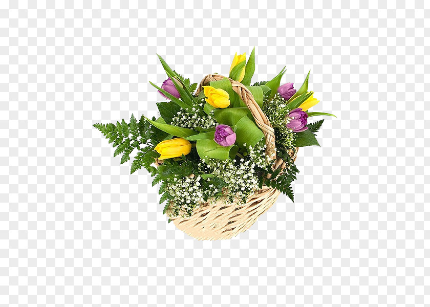 Flower Basket Floral Design Bouquet Image PNG