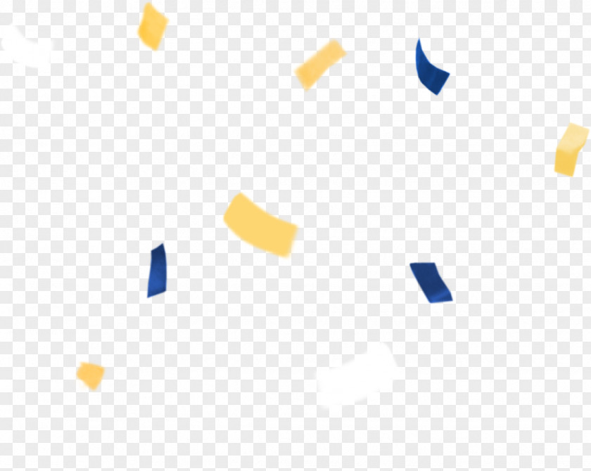 Gold Confetti Blue Yellow PNG