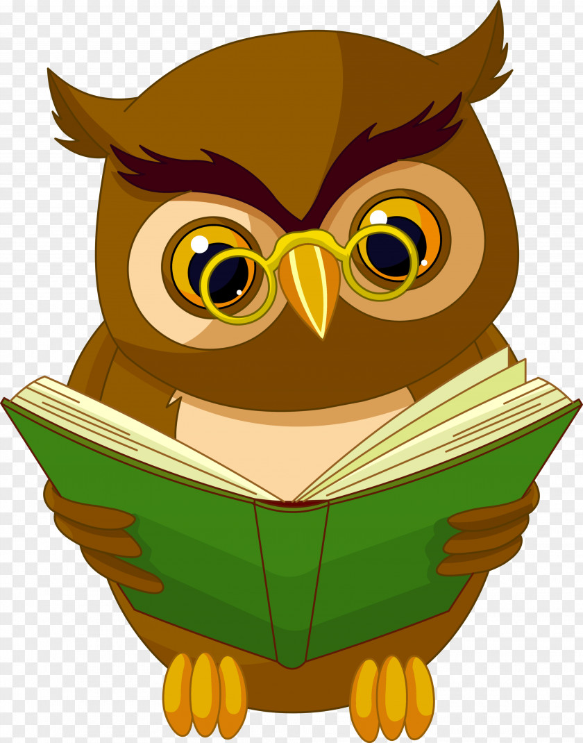 Owls Baby Book Reading Clip Art PNG