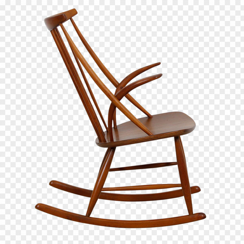 Wood Rocking Chairs Furniture Wing Chair PNG