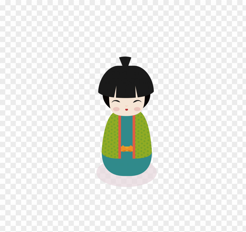 Kimono Doll 5 Japanese Dolls PNG