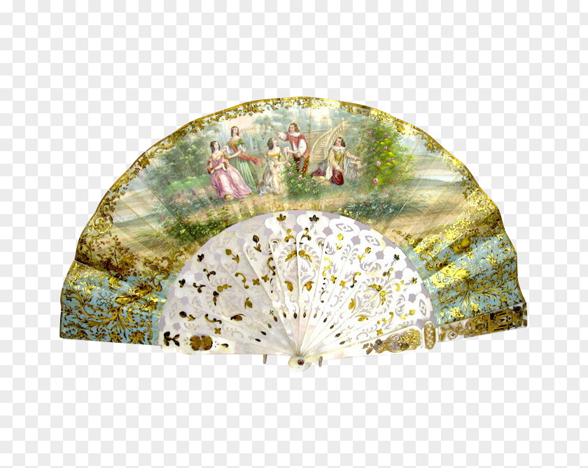 Mother Hand-painted Hand Fan Silk Paint PNG