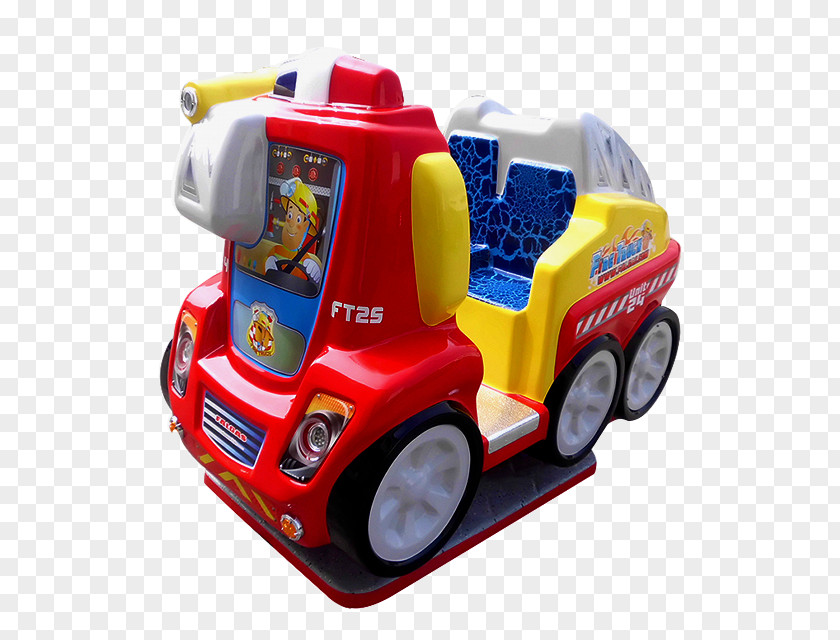 Carnival Rides Motor Vehicle Model Car Fire Engine Kiddie Ride PNG
