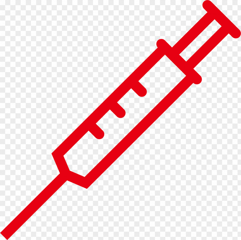 Red Syringe Injection Icon PNG