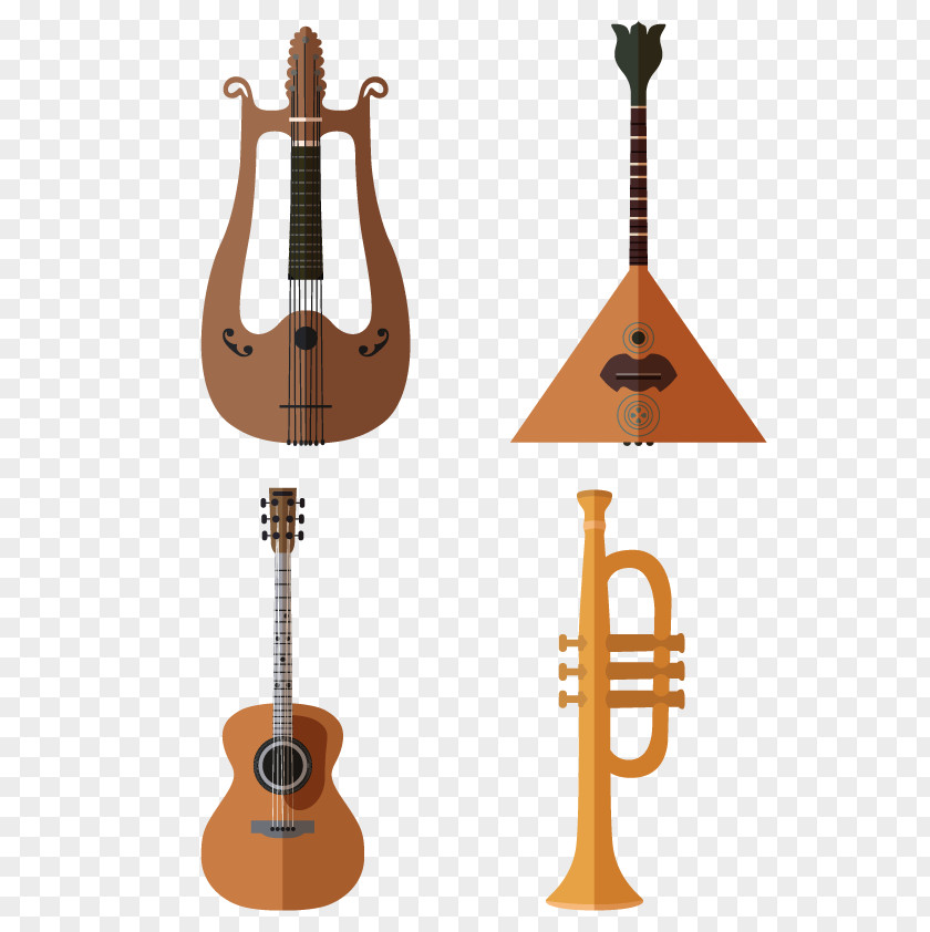 Trumpet Guitar Cello Instrument Ukulele Cuatro Musical PNG