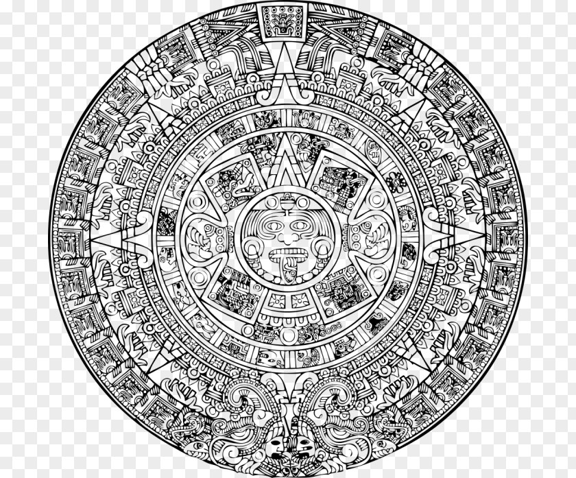 Aztec Calendar Stone Empire Mesoamerica Maya Civilization PNG