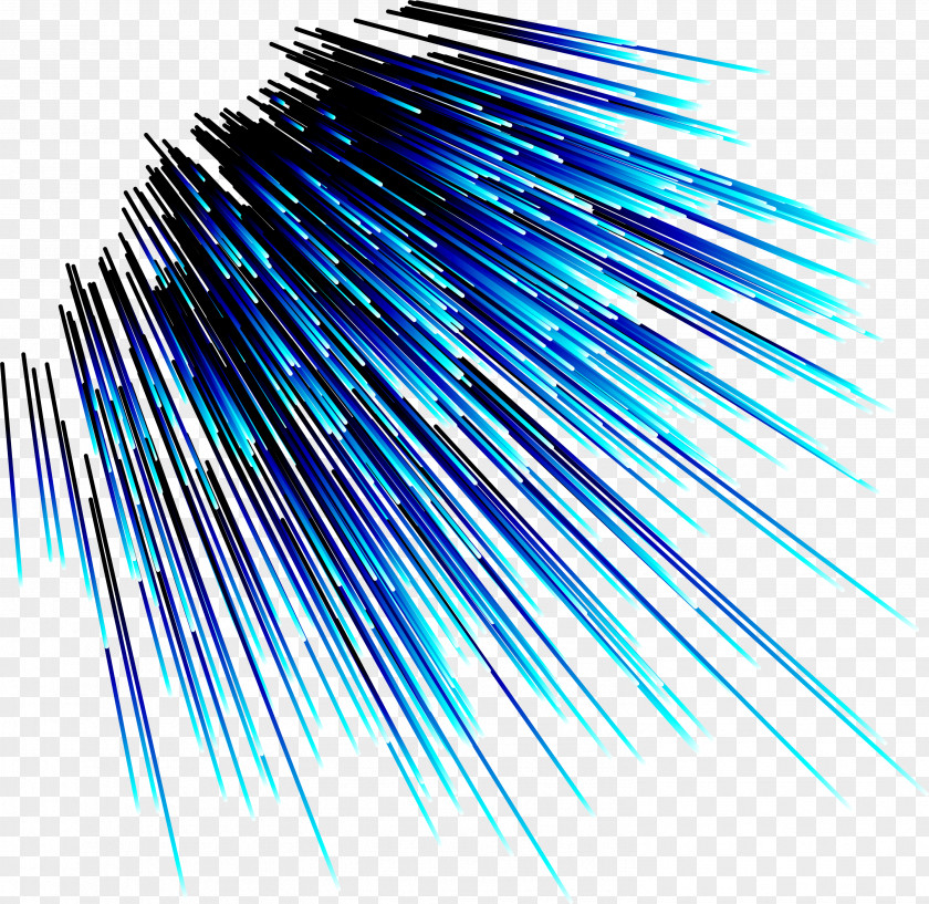 Blue Simple Line Ray Effect Element Sky PNG