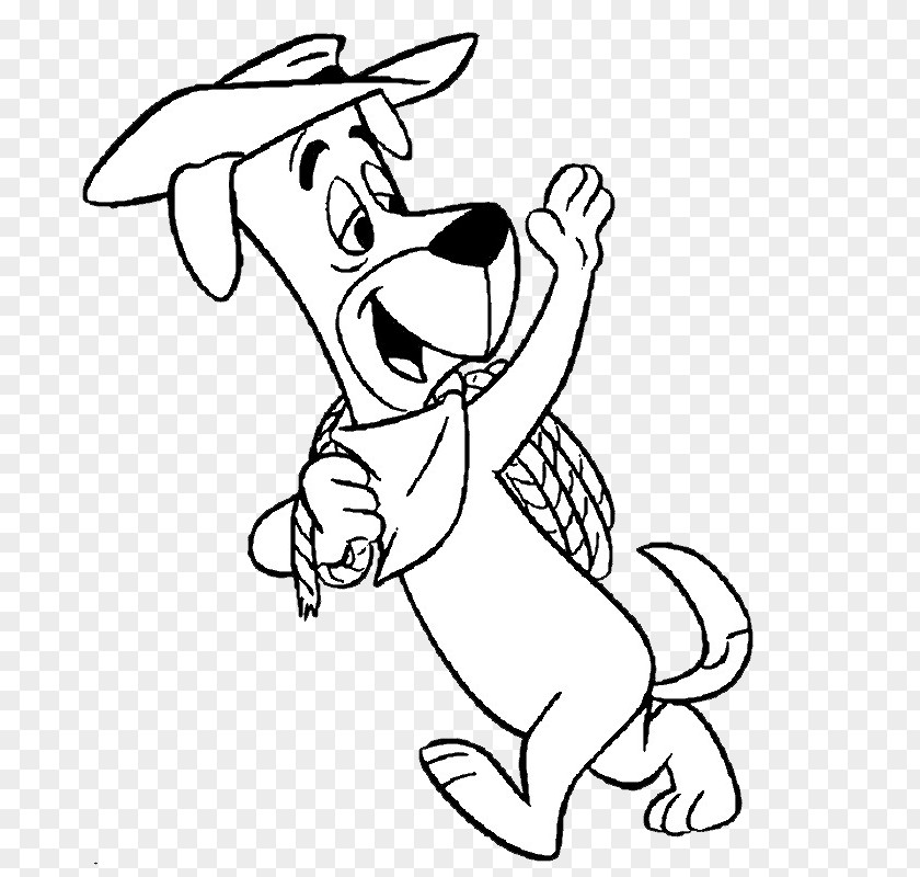 He Waved Goodbye Puppy Huckleberry Hound Dog Coloring Book PNG