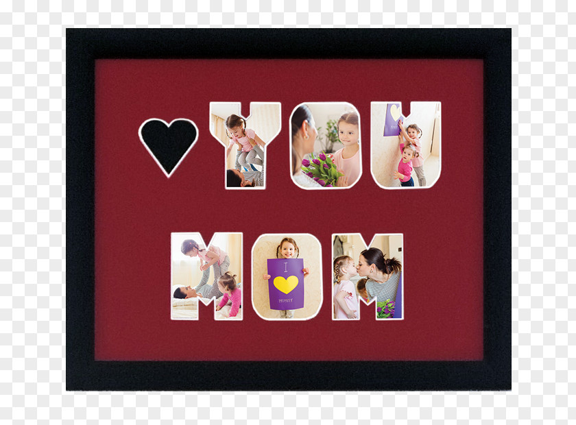 Love U Mom Picture Frames Art PNG