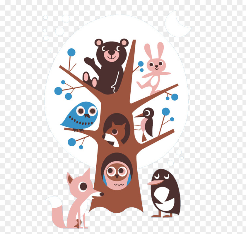 Modern Cute Child Animal Cartoon Illustrator Poster Printmaking Illustration PNG