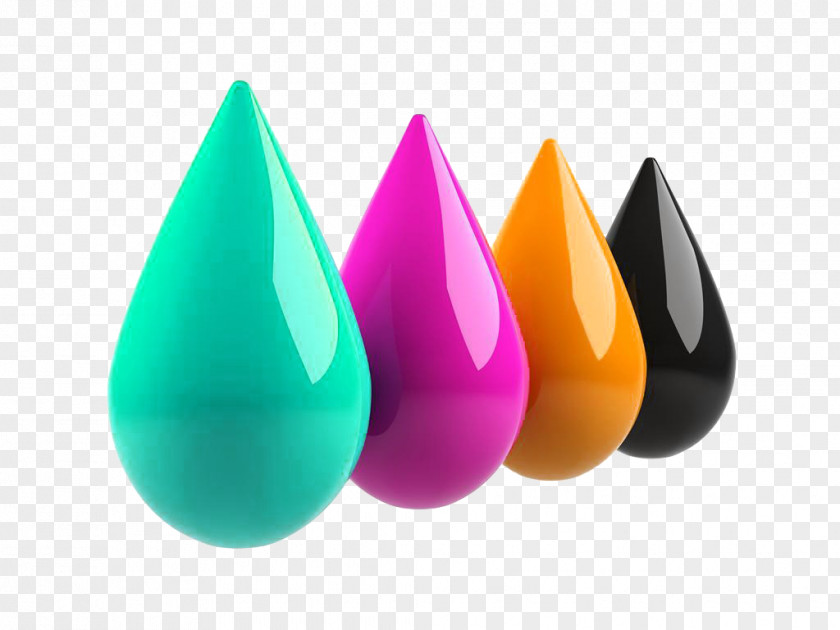 Paint Drops Picture Material Ink PNG