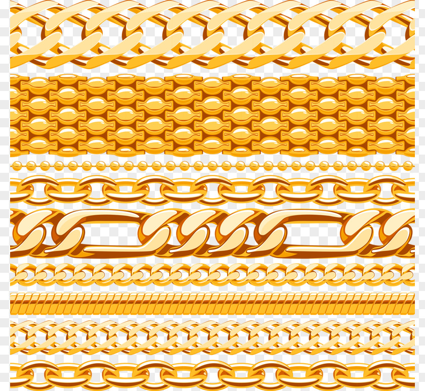 Gold Chains Chain Metal PNG