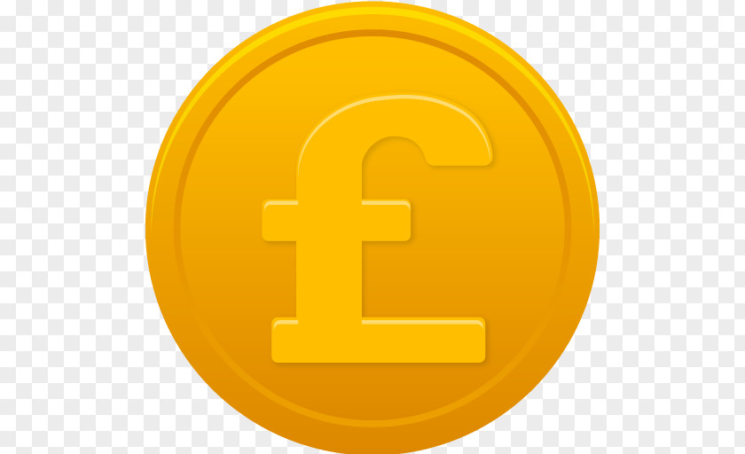 Coin Pound Symbol Trademark Yellow PNG