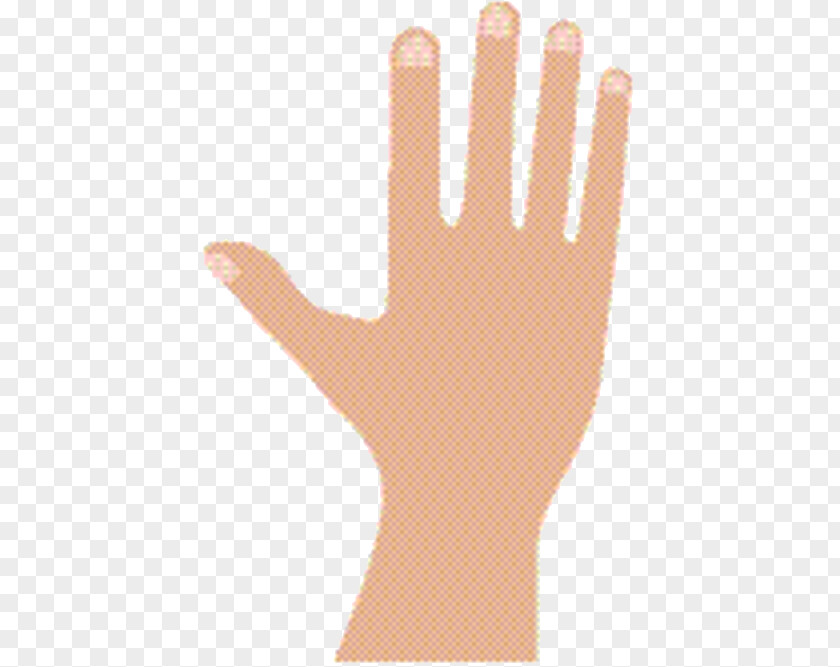 Sign Language Beige Thumb Hand Model Glove Line PNG