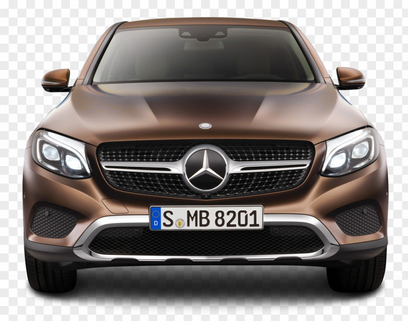 Brown Mercedes Benz GLE Coupe Front View Car Mercedes-Benz GLC Sport Utility Vehicle New York International Auto Show PNG