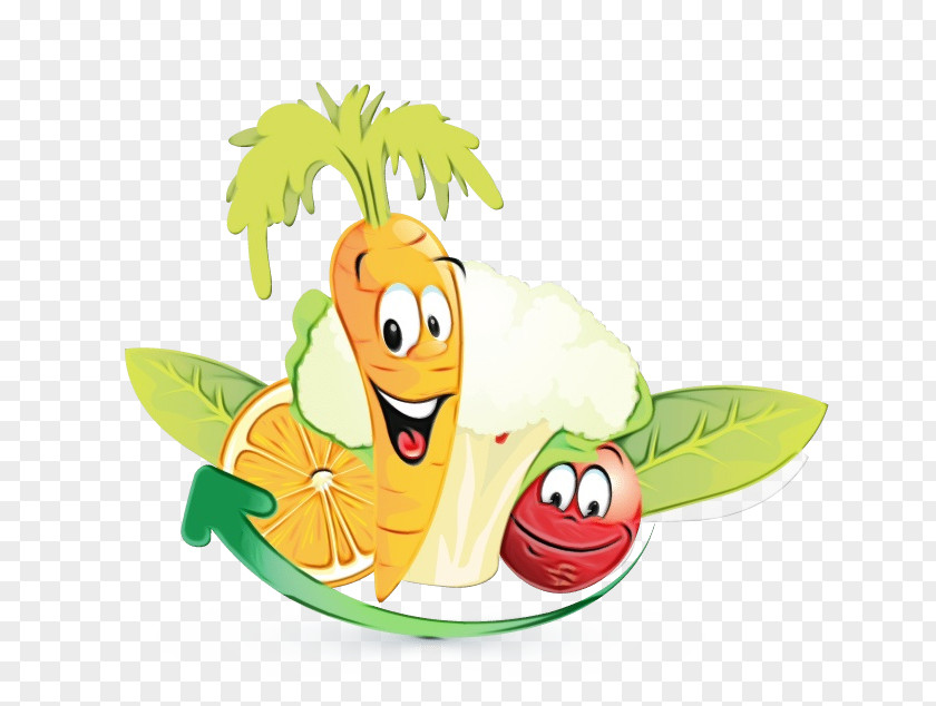 Cartoon Plant Fruit Banana Vegetarian Food PNG