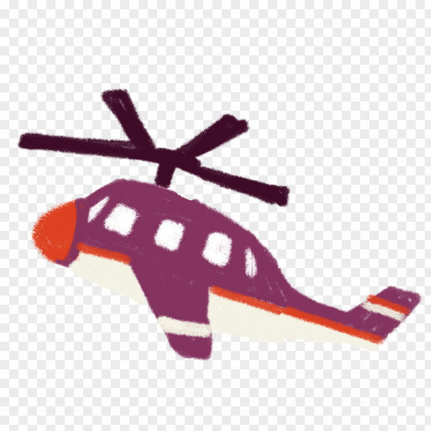 Hand-painted Aircraft Airplane Cartoon Illustration PNG