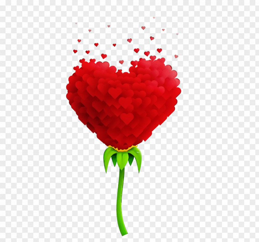 Heart Red Plant Flower Love PNG