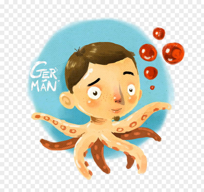 Now The Octopus Is Three Corel Painter Cartoon Character PNG