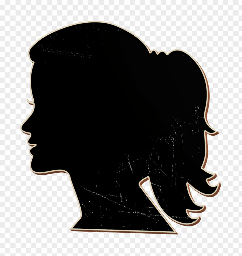 Woman Head Side Silhouette Icon Hair People PNG