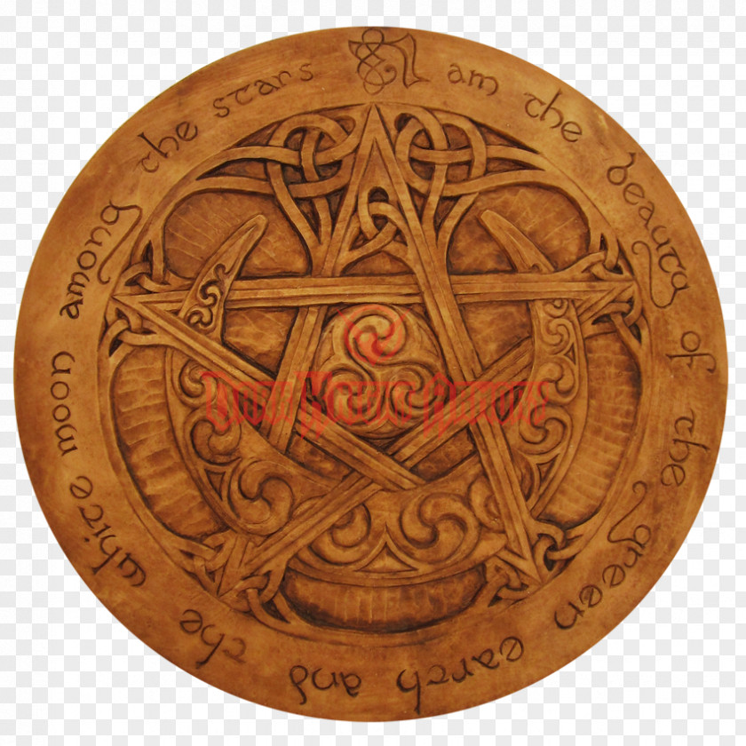 Medal Pentacle Altar Wicca Coven PNG