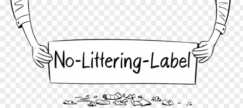 No Littering Paper Litter Text Calligraphy Logo PNG