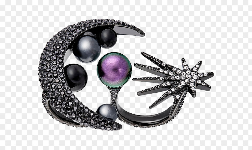 Swarovski Jewelry Black Ring AG Crystal Jewellery PNG