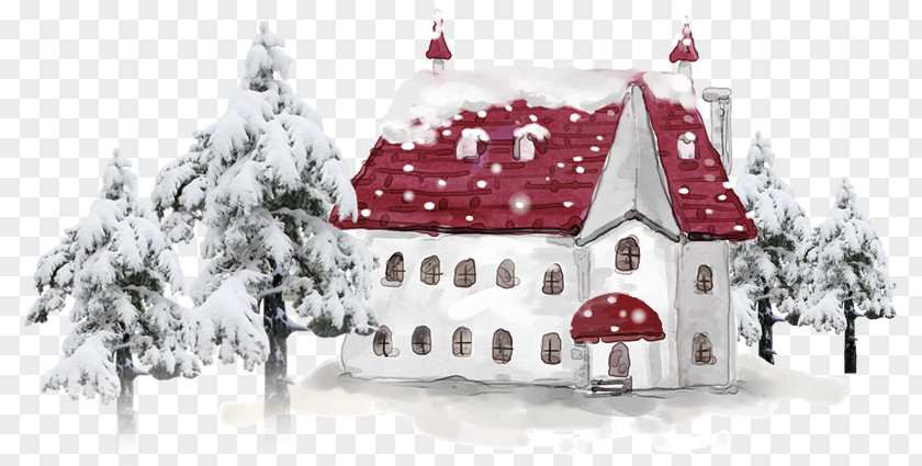 House Christmas Gift Winter PNG