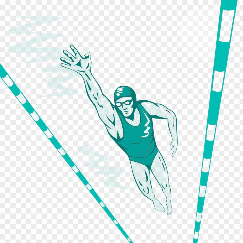 People Are Swimming At The Summer Olympics Freestyle Pool Clip Art PNG