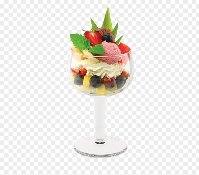 Cafe Carte Menu Sundae Ice Cream Fruit Salad Dessert D'Or PNG