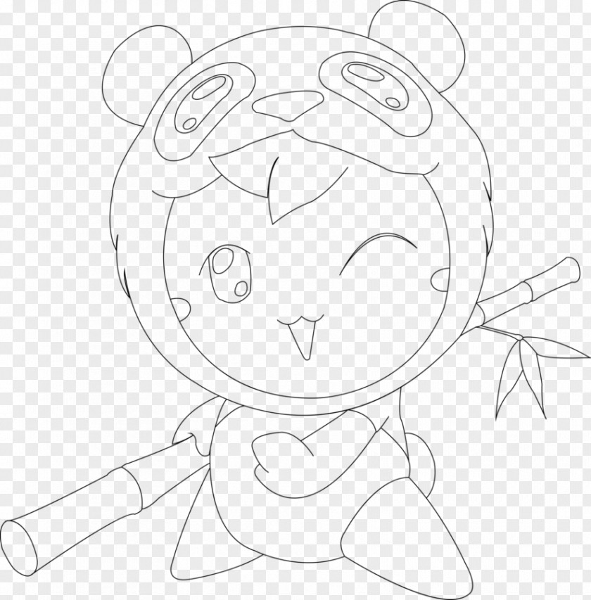 Cuty Line Art Ear Cartoon Sketch PNG