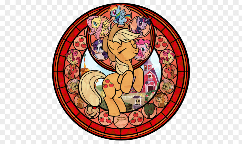 Window Applejack Twilight Sparkle Stained Glass PNG