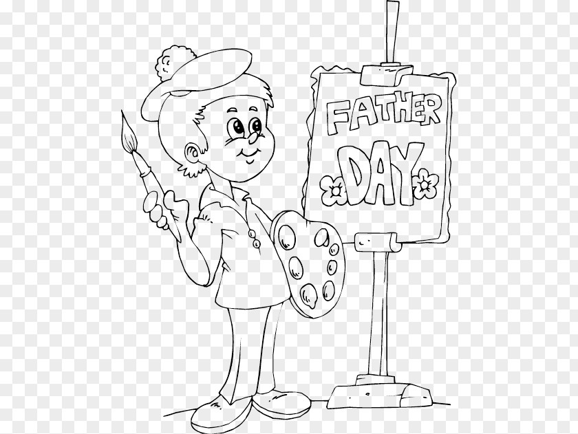 Father And Son Coloring Pages Father's Day Book Child Drawing PNG