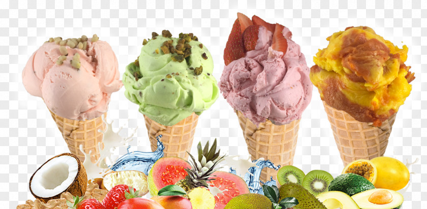 Ice Cream Gelato Cones Sundae Frozen Yogurt PNG