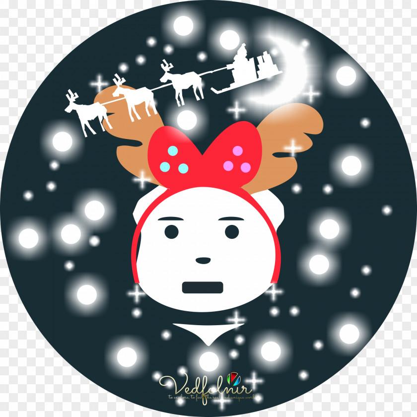 Reindeer Christmas Ornament Character Fiction PNG