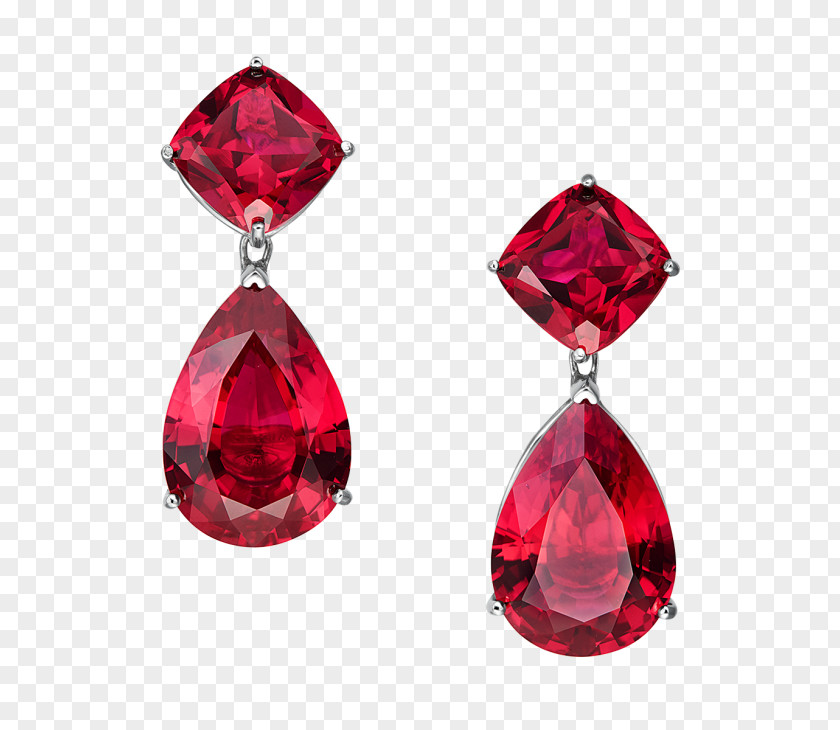 Ruby Earring Jewellery Gemstone Red PNG