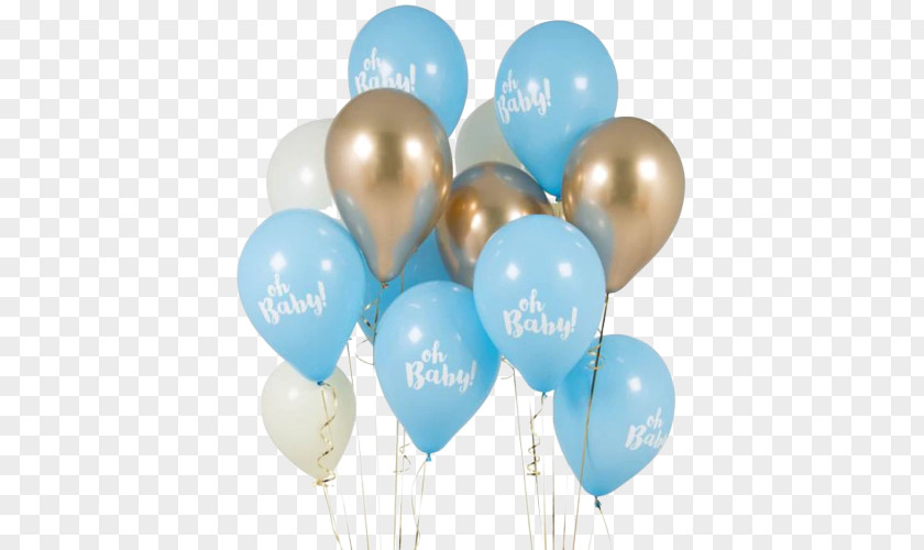 Balloon Blue Birthday Toy Globos Baby Shower PNG