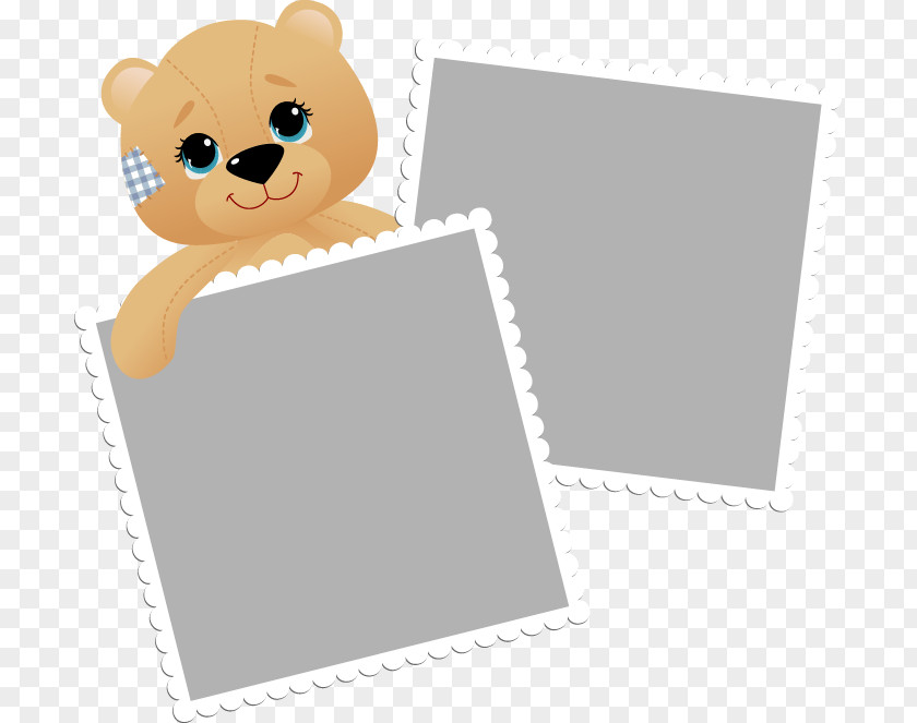 Cartoon Bear Pattern Paper Child Photography Greeting Card Illustration PNG