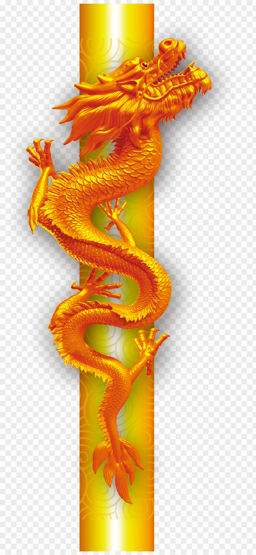 Chinese Style Dragon Hold Column Creative Background Clip Art PNG