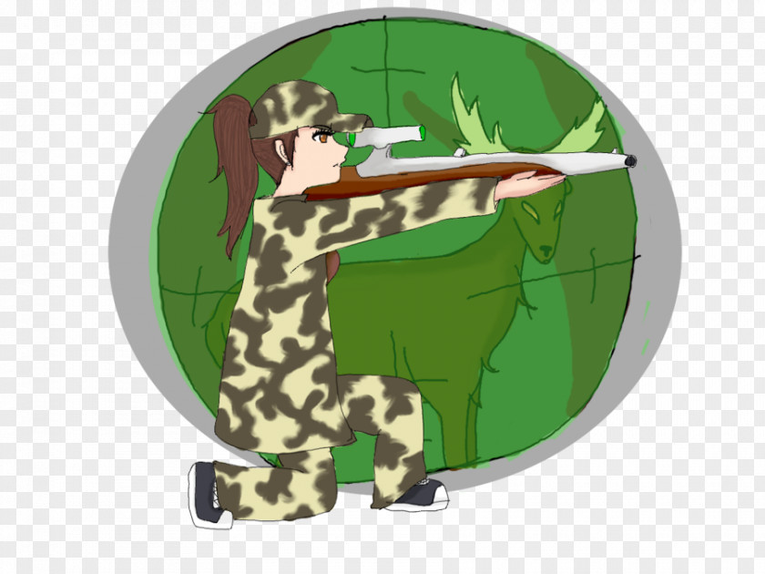 Deer Hunter Giraffe Camouflage Animated Cartoon PNG