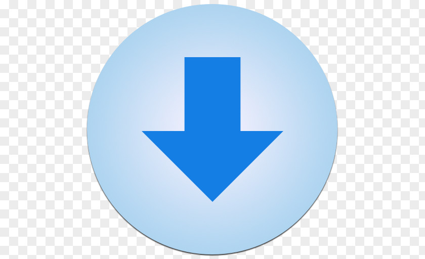DownloadsFolder Blue Circle Symbol Font PNG