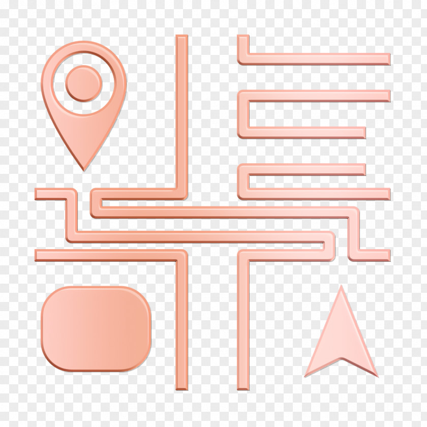 Navigation Icon And Maps Way PNG