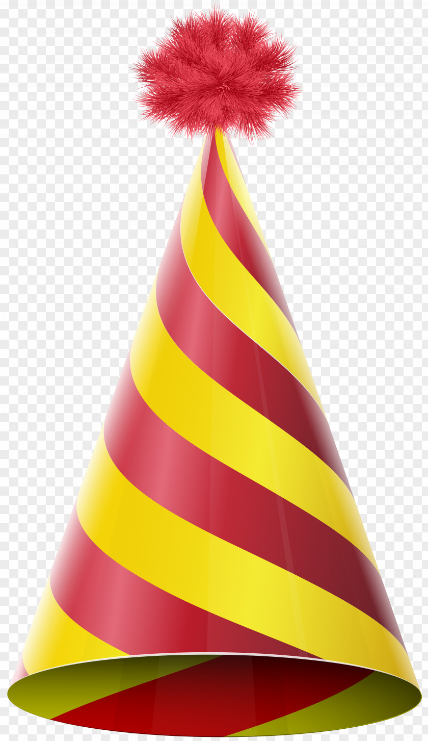 Party Hat Red Yellow Transparent Clip Art Image Birthday PNG